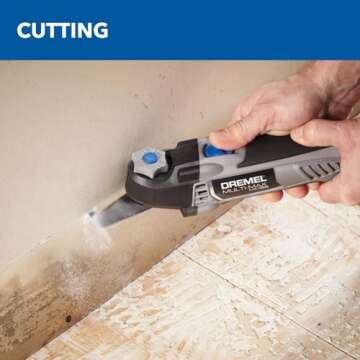 Dremel Multi-Max MM35-02 3.5 Amp Variable Speed Corded Oscillating Multi Tool Kit with 8 Accessories and Storage Bag - Ideal for Metal & Wood Cutting, Grout Removal, and Sanding Applications