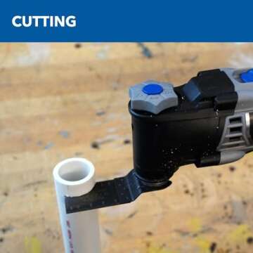 Dremel Multi-Max MM35-02 3.5 Amp Variable Speed Corded Oscillating Multi Tool Kit with 8 Accessories and Storage Bag - Ideal for Metal & Wood Cutting, Grout Removal, and Sanding Applications