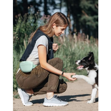 Heouvo Compact Dog Treat Pouch with Magnetic Closure