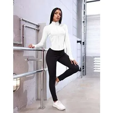 UANEO Cropped Workout Jackets for Women Athletic Style