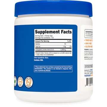Nutricost CLA Powder - 8oz Gluten-Free, GMO-Free Supplement
