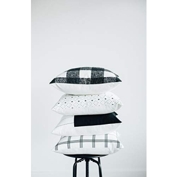 Woven Nook Decorative Throw Pillow Covers, 100% Cotton Canvas, Aspen Set (Pack of 4)