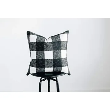 Woven Nook Decorative Throw Pillow Covers, 100% Cotton Canvas, Aspen Set (Pack of 4)