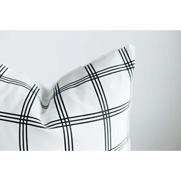 Woven Nook Decorative Throw Pillow Covers, 100% Cotton Canvas, Aspen Set (Pack of 4)