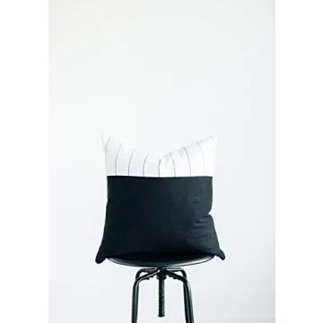 Woven Nook Decorative Throw Pillow Covers, 100% Cotton Canvas, Aspen Set (Pack of 4)