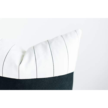 Woven Nook Decorative Throw Pillow Covers, 100% Cotton Canvas, Aspen Set (Pack of 4)