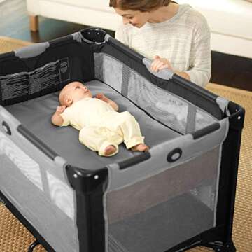 Graco Pack 'N Play On The Go Playard, Kagen with Reach-through Bassinet and Compact Fold