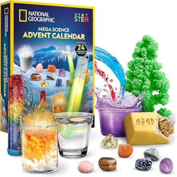 NATIONAL GEOGRAPHIC Science Kit & Rock Collection Advent Calendar 2024 – Jumbo Advent Calendar wit...