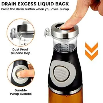 Buy Tenver Olive Oil and Vinegar Dispenser Set - 2 Pack