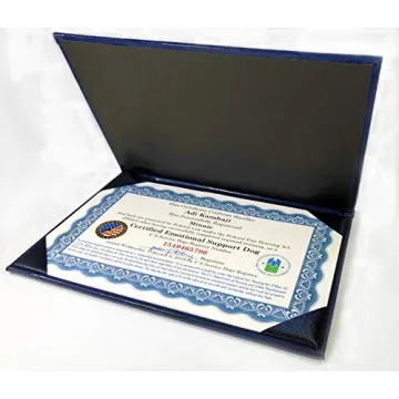 Certified Emotional Support Dog Certificates & Folder Set