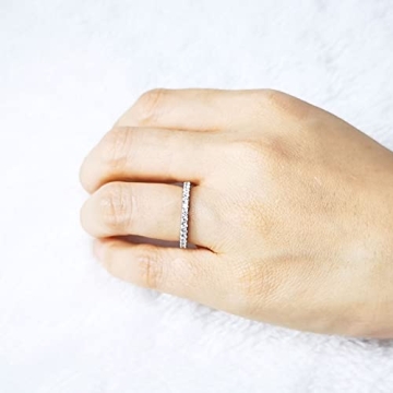 Bo.Dream Elegant CZ Wedding Eternity Band Ring