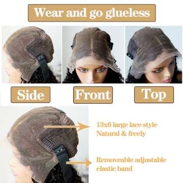 Carrotor Bye Bye Knots Glueless Wig13x6 Lace Frontal Wigs Human Hair Pre Plucked 180% Density Invisible HD Glueless Pre Plucked Bleached Knots Lace Front Wig With Adjustable Band (20inches)