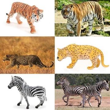 BOLZRA 14 Piece Safari Animals Figures Toys for Kids