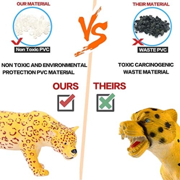 BOLZRA 14 Piece Safari Animals Figures Toys for Kids