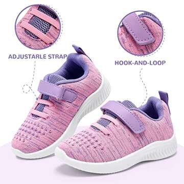 Nerteo Cute Toddler Shoes Comfy Breathable Sneakers for Kids