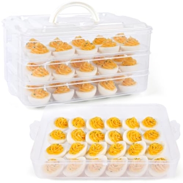 HANSGO 3-Layer Deviled Egg Carrier - 60 Egg Capacity