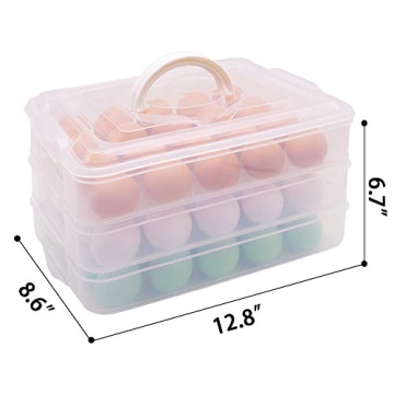 HANSGO 3-Layer Deviled Egg Carrier - 60 Egg Capacity