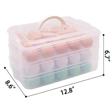 HANSGO 3-Layer Deviled Egg Carrier - 60 Egg Capacity