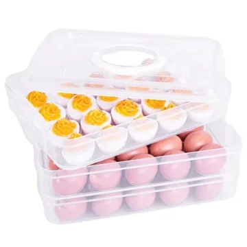 HANSGO 3-Layer Deviled Egg Carrier - 60 Egg Capacity