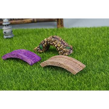 Dong Huang 12pcs Mini Fairy Garden Accessories Kit, Micro Landscape Decoration Pond Bridge Ornaments, Miniature Figurines for Potted Plant Bonsai Terrarium Decor