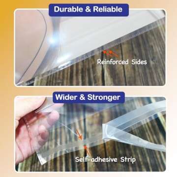 PigPotParty Clear Plastic T-Shirt Bags with Clothing Size Stickers, 12x15 Inches, 100 Pack, Cellophane Shirt Sleeves Packaging Bags for Small Business, Thick, Self-adhesive & Resealable