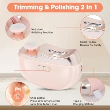 Electric Baby Nail Clippers - Rechargeable & Safety Features