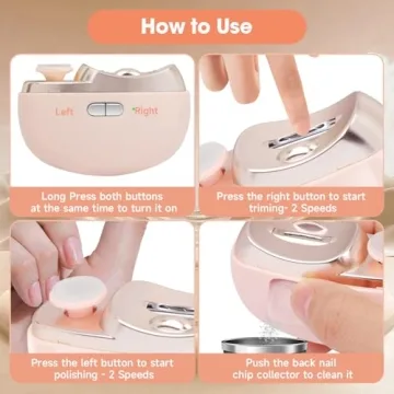 Electric Baby Nail Clippers - Rechargeable & Safety Features