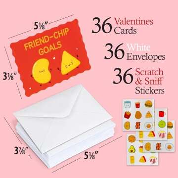 Prophet 36 Pack Gold Foil Valentines Day Cards for Kids School, 9 Assorted Designs with Envelopes & ...
