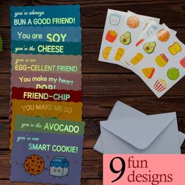 Cute 36 Pack Valentine's Day Cards with Scented Stickers for Kids