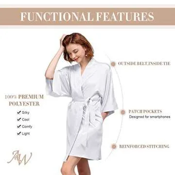 AW BRIDAL Bridesmaid Robes - Personalized Elegant Kimono