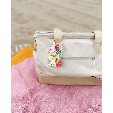 Ban.do Women's Getaway Leatherette Floral Luggage Tag with Strap, Paradiso