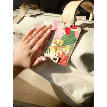Ban.do Women's Getaway Leatherette Floral Luggage Tag with Strap, Paradiso