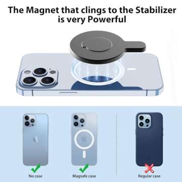 Aerbeis for DJI OM 7 7P Magsafe Adapter Clamp, Compatible with Gimbal Stabilizer DJI Osmo Mobile 7P 7, Also fits for DJI OM 6 5 4 SE