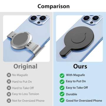 Aerbeis for DJI OM 7 7P Magsafe Adapter Clamp, Compatible with Gimbal Stabilizer DJI Osmo Mobile 7P 7, Also fits for DJI OM 6 5 4 SE