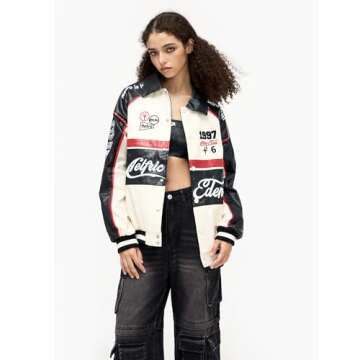 Aelfric Eden Faux Leather Racing Jacket Oversized Motorcycle Biker Racer Jackets Streetwear Unisex