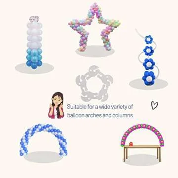Miliocry Balloon Clips 100 pcs, Balloon Arch Bracket Buckle, Balloon Connectors Clip Holders for Decor Balloon Arch Column Stand Garland Birthday Wedding Baby Shower Party Decorations