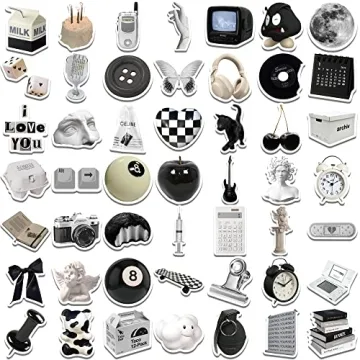 Vintage Black & White Stickers for Creative Personalization