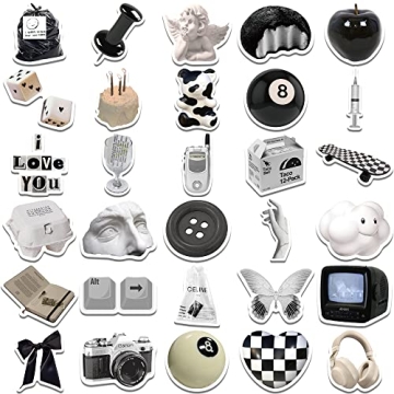 Vintage Black & White Stickers for Creative Personalization