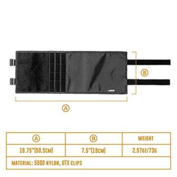 OneTigris Tactical Headrest Cover with MOLLE Back Panel for Car Seat (Black)