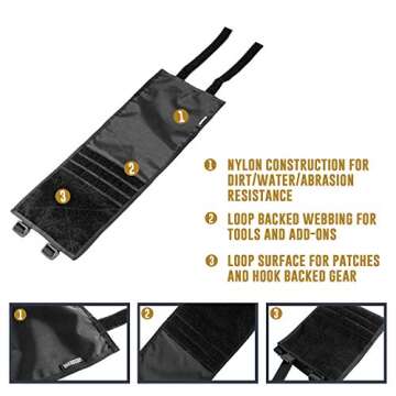 OneTigris Tactical Headrest Cover with MOLLE Back Panel for Car Seat (Black)