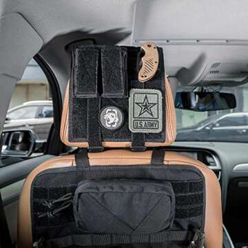 OneTigris Tactical Headrest Cover with MOLLE Back Panel for Car Seat (Black)