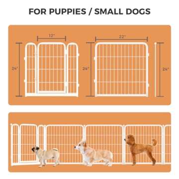 FXW Homeplus Indoor Dog Playpen - Expandable, Safe, and Stress-Free for Puppies and Small Dogs