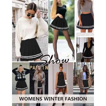 Avidlove Black Pleated Skirt Mini Skirt School Girl Skirts High Waisted Skater Skirt (Black， Mediu...