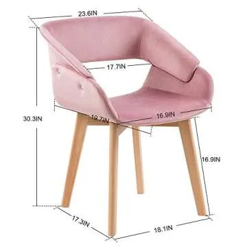 Ivinta Modern Velvet Accent Chairs Set of 2 Stylish Comfort