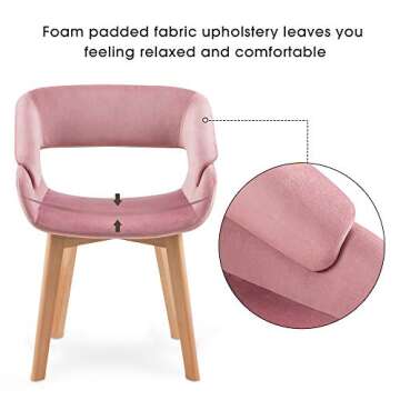 Ivinta Modern Velvet Accent Chairs Set of 2 Stylish Comfort