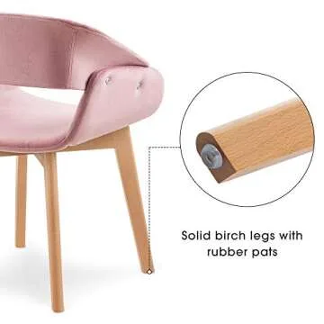 Ivinta Modern Velvet Accent Chairs Set of 2 Stylish Comfort