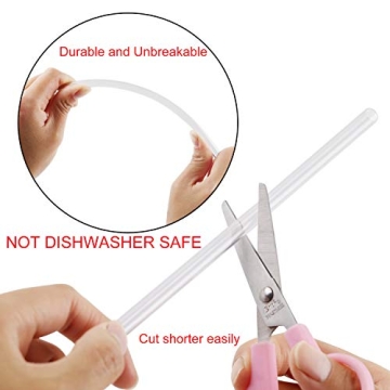 Eco-Friendly 9 Inch Reusable Plastic Straws BPA-Free