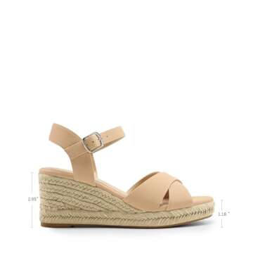 DREAM PAIRS Espadrille Dressy Wedge Sandals, Women's Platform Sandals Casual Summer, Comfortable Hig...