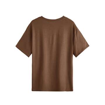 SOLY HUX Women's Graphic Oversized Tees Letter Print Summer Tops Vintage Half Sleeve Loose Casual T ...