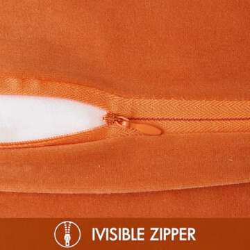 Woaboy Fall Decorative Pillow Covers 20x20 Orange Throw Pillows Pack of 2 Cozy Soft Pom-poms Velvet Couch Pillow Covers Home Decor for Farmhouse Cushion Sofa Bedroom